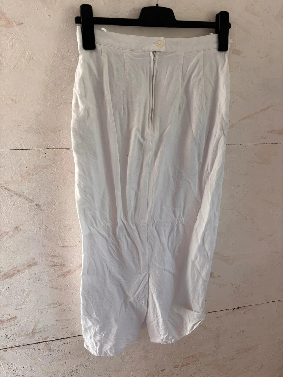 Falda larga fluida de lino y viscosa blanca Canda (C&A) Talla 38 (estimada) Muy buen estado – photo 9